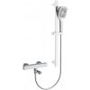 CERANO - Vaňová nástenná batéria Lorena s príslušenstvom - termostatická - otočný výtok - chróm CER-605254