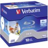 1x10 Verbatim BD-R Blu-Ray 25GB 6x Speed, printable, Jewel obal