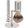 Mühle ROCCA Shaving Set — Closed Comb, Silvertip Badger, Matt Steel