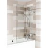 Riho Scandic vaňová zástena 90 cm dvojdielny čierna matné/číre sklo G001154121