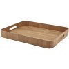 GenWare Servírovací podnos, drevená dyha, hnedý, výška: 60 mm, dĺžka: 500 mm, šírka: 380 mm