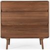 Hnedá komoda z orechového dreva 90x90x45 cm Fawn – Gazzda