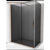 MEXEN/S - Velár sprchovací kút, posuvné dvere 160 x 80, grafit, ružové zlato 871-160-080-41-60