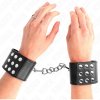 Kink - wrist restraints with snap fasten black adjustable 19-24 cm x 5.5 cm