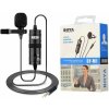 BOYA Microphone Wired, Omni Directional polar pattern Lavalier, High quality sound, Work with cameras, smartphones and computers, 3.5 mm output Black EU BY-M1