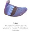 GIVI Z2664BR plexi modré zrkadlové pre prilbu 50.6 Sport, 50.8, 50.9, tvrdené proti poškriabaniu