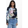 Dámský svetr DESIGUAL 25WWJF46 5025 JERS NENUFAR LACROIX 5025 BLUE velikost S