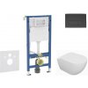 Geberit Duofix - Set predstenovej inštalácie, klozetu Oudee a dosky softclose, tlačidlo Delta50, matná čierna SANI11CA5129B