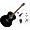 Pasadena PJ-300 Premium SET Black Akustická gitara Jumbo