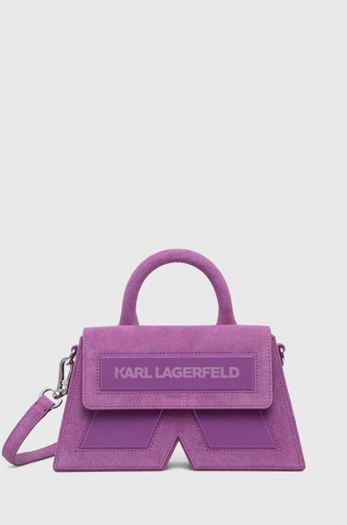 Karl Lagerfeld semišová kabelka fialová 236W3185