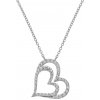 Hot Diamonds Úchvatný strieborný srdiečkový náhrdelník DN228