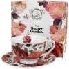 Duo Duo Porcelánová šálka na nohe s podšálkou Royal Spring Roses White 250 ml