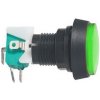 Panelový mikrospínač ON-(ON) 250V/10A zelený