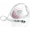 Flexi Vodítko Glam Splash S pásek 3m Pink