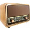 Drevené kuchynské rádio 3 pásma FM/AM/SW USB/TF Aku 18650 Bluetooth