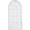 Nástenné zrkadlo biele dekoratívne v tvare oblúka 70 x 35 cm do interiéru