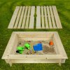 DREVENÉ PIESKOVISKO S KRYTOM 120X120 CM