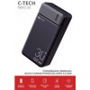 Powerbanka C-tech 30000mAh, Li-Pol, 20W, USB-C/USB-A/micro USB