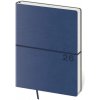 Týždenný diár B6 Flexio tmavomodrý s gumičkou, 2026