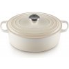 Le Creuset - Liatinový hrniec oválny s pokrievkou 31 cm/6,3 l Meringue béžový