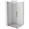 Mexen Velar, posuvné dvere do otvoru typ Walk-In 110 cm, 8mm číre sklo, ružové zlato, 871-110-000-03-60