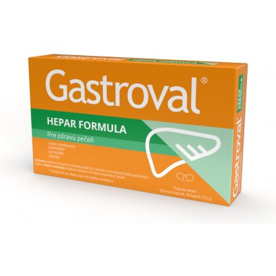 Gastroval HEPAR FORMULA lepšia funkcia pečene 30 kapsúl
