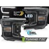 Tuning-tec LED predné svetlomety BLACK DRL SEQ pasujú na FORD F150 MK13 17-20