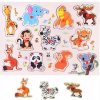 EDUKAČNÉ DREVENÉ PUZZLE SKLADAČKA ZVIERATÁ ZOO MONTESSORI