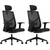 MERCURY 2PACK Ergonomická kancelárska stolička ARES čierna, vysoké postavy (2 ks)