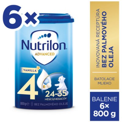 Nutrilon Advanced 4 VANILLA batoľacia mliečna výživa v prášku (od 24 mesiacov)6x 800 g