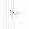 Nalepovacie nástenné hodiny s pruhmi biela