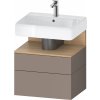 Duravit Qatego skrinka 59x47x59 cm závesná kúpeľňová skrinka pod umývadlo dub QA4393030430010