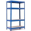 Policový regál Trestles RH 1200x900x600, nosnosť 1400 kg, 4 police Farba: modrá, Typ police: drevená MDF 5,4 mm