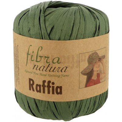 Fibra Natura Raffia 116-5 army zelená