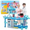Leantoys Súprava lekárskej tašky s 2 v 1 svetlami, zvukmi a príslušenstvom
