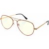 Okuliare na počítač GLASSA Blue Light Blocking Glasses PCG 09, dioptria: +0.00 červeno zlatá (8592857093004)