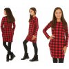 Fashionkids dievčenské karované šaty KLÁRKA červená