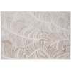Multidecor | Koberec SALAMANCA 67x120 cm – béžovo-biely, s listovým vzorom | 508172