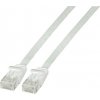 EFB plochý RJ45 U/UTP propojovací kabel, kat. 6A, PVC, 0,5 m, bílý