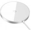 Baseus magnetická bezdrôtová nabíjačka Mini 3 (CCJJ040012) – USB-C, 15 W, 2 A, 115–205 kHz, strieborná