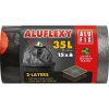 Alufix Vrecia na odpadky zaťahovacie LDPE 2V 35 l 28µm 15 ks sivo-čierne