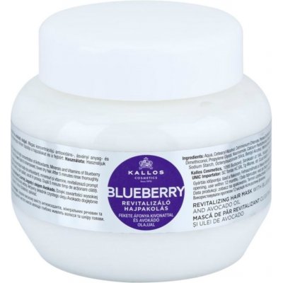 Kallos Blueberry revitalizačná maska pre suché, poškodené, chemicky ošetrené vlasy 275 ml