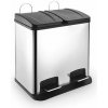 Kôš odp. nerez/UH DUO recyk. 2 × 30 l