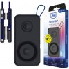 Čierna powerbanka 3mk PastelUp 10,000 mAh Qi 22.5 W + USB-C/Lightning kábel
