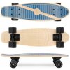 Spokey WOO-FISH Drevený cruiser board 56 cm, tmavomodrý