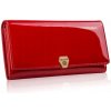 Betlewski dámska kožená lakovaná peňaženka veľká na patentku s RFID
