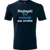 Tmavomodré tričko najlepší TV technik na svete - darček pre TV technika XL