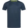 Stedman Tričko Active 140 Crew Neck, sportovní, krátký rukáv, pánské COT058400k4503-marina blue L Modrá marine