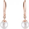 Náušnice z ružového zlata so sladkovodnými perlami KLENOTA K0638014