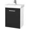 Dreja Kúpeľňová skriňa DOOR SZD 50 - N01 Biela lesk / Úchytka T03 / N03 Graphite / Levé